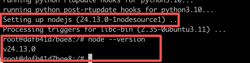node --version
