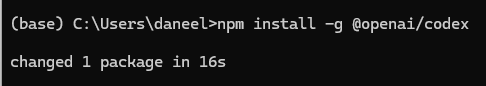 Windows 安装 Codex CLI