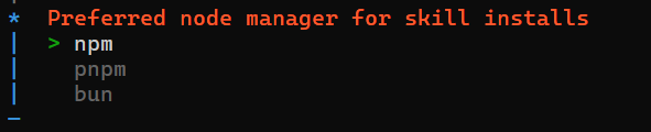 选择 npm